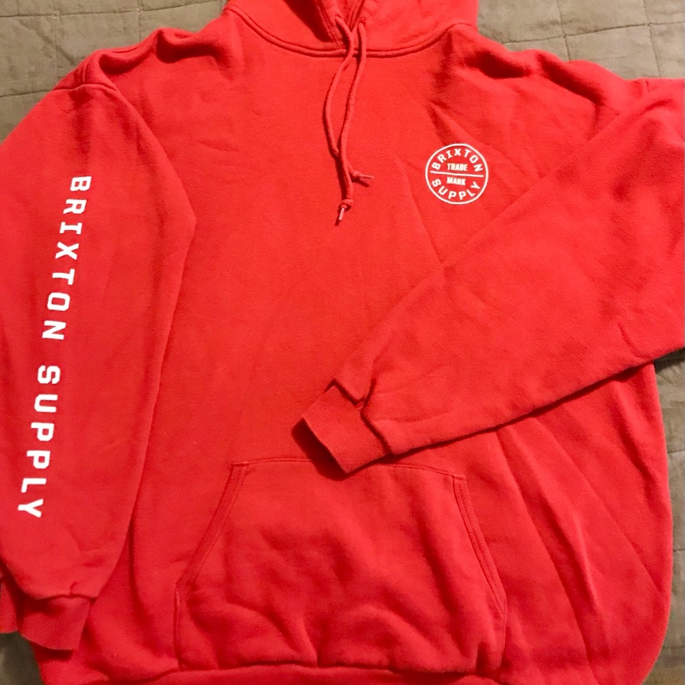 Red Brixton Hooded Sweatshirt